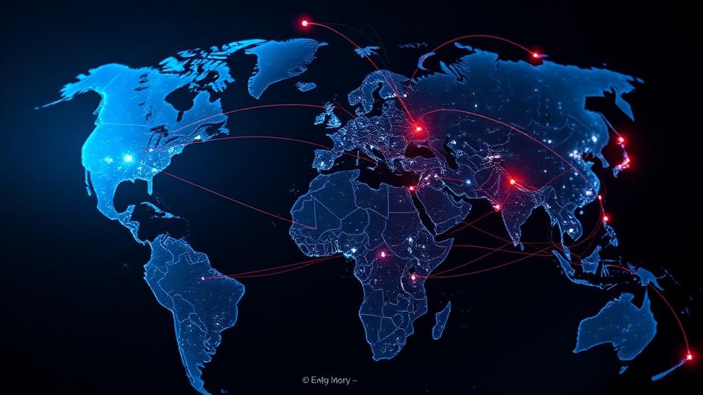 World map showing CDN edge locations and data paths between continents for reduced server response time